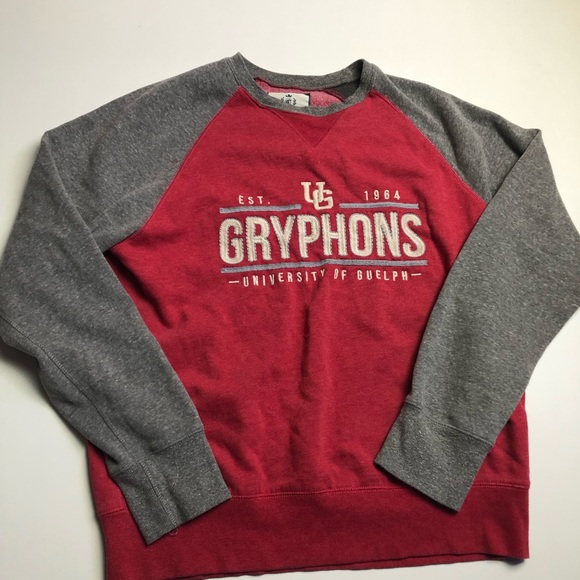 campuscrew Other - University of Guelph Crewneck Sweater Mens Medium Red Gray